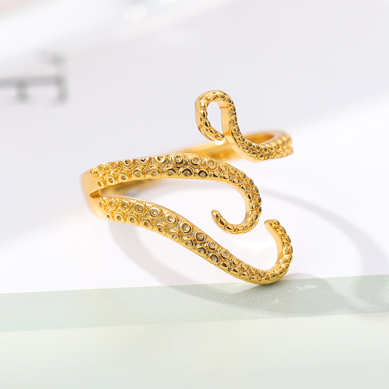 octopus tentacle wrap ring, view 2 - MRSLM