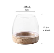 round glass desktop fish tank, view 2 - MRSLM