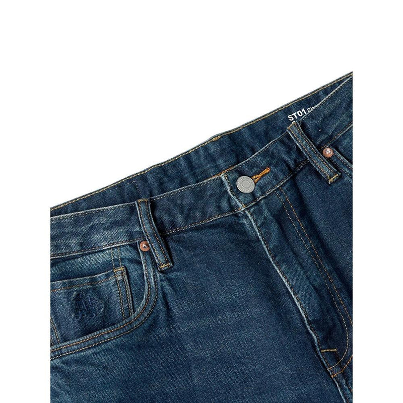 men's slim fit selvedge jeans, view 6 - MRSLM