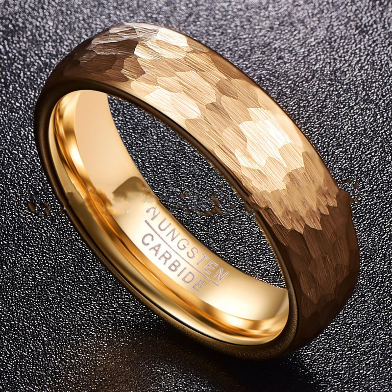 gold plated tungsten steel ring 6mm - MRSLM