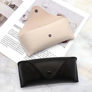 solid color lightweight leather glasses case, view 6 - MRSLM