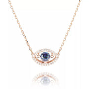 blue eye teardrop necklace, view 2 - MRSLM