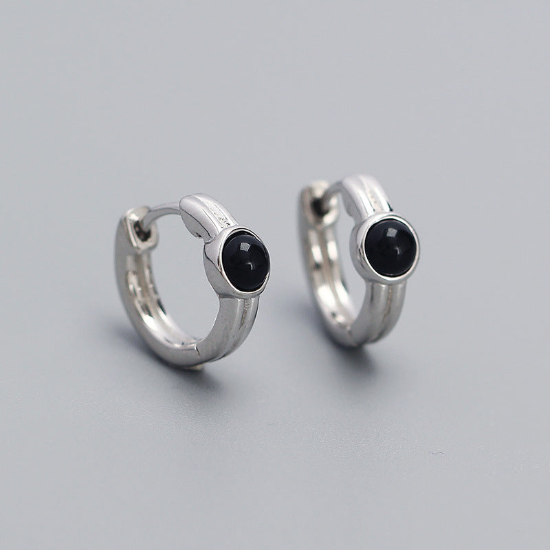 round silver earrings, view 7 - MRSLM