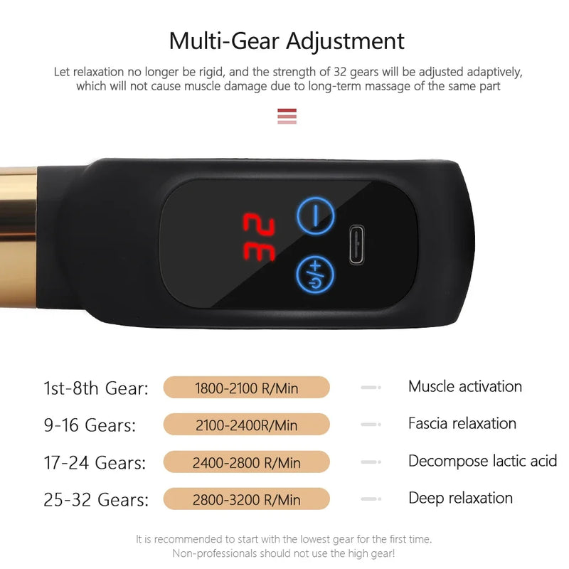 portable mini massage gun, view 7 - MRSLM