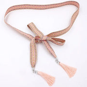 boho tassel chain waist belt, view 4 - MRSLM