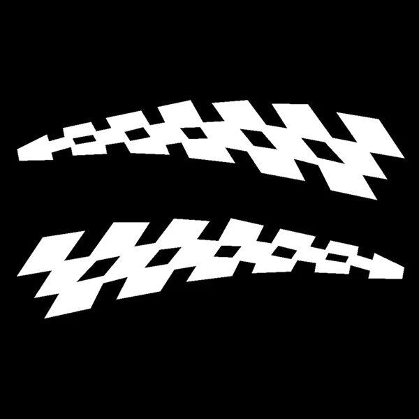 checkered flag car stickers, view 6 - MRSLM