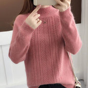 women's plush loose knit sweater - MRSLM