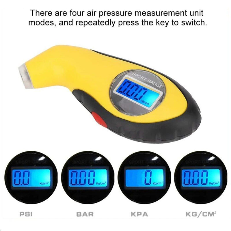 compact lcd digital tire pressure gauge, view 6 - MRSLM