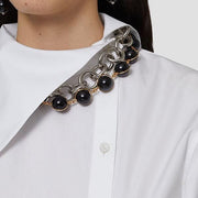 asymmetric cotton blouse, view 3 - MRSLM