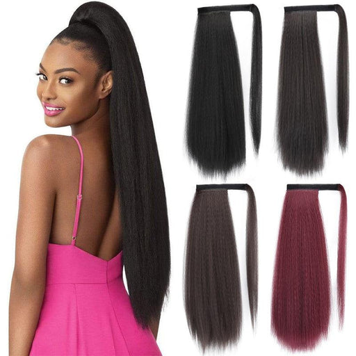 long straight ponytail hair extension - MRSLM