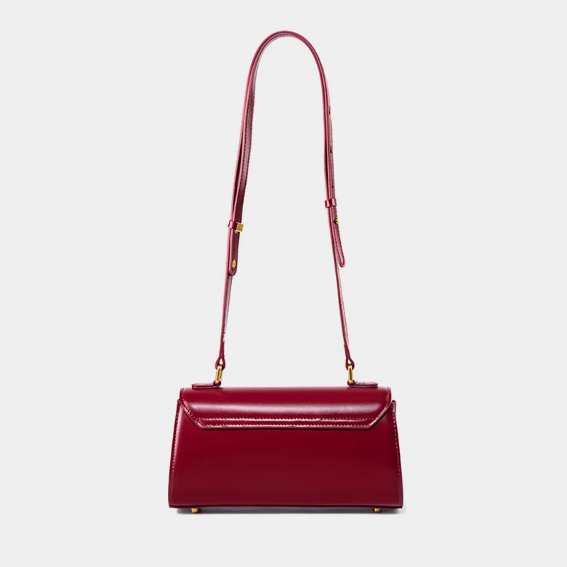 burgundy leather crossbody bag, view 9 - MRSLM