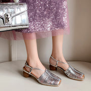 high heel leather-lined sandals, view 7 - MRSLM