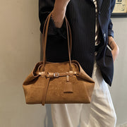 Women's frosted suede-look tote bag, view 2 - MRSLM
