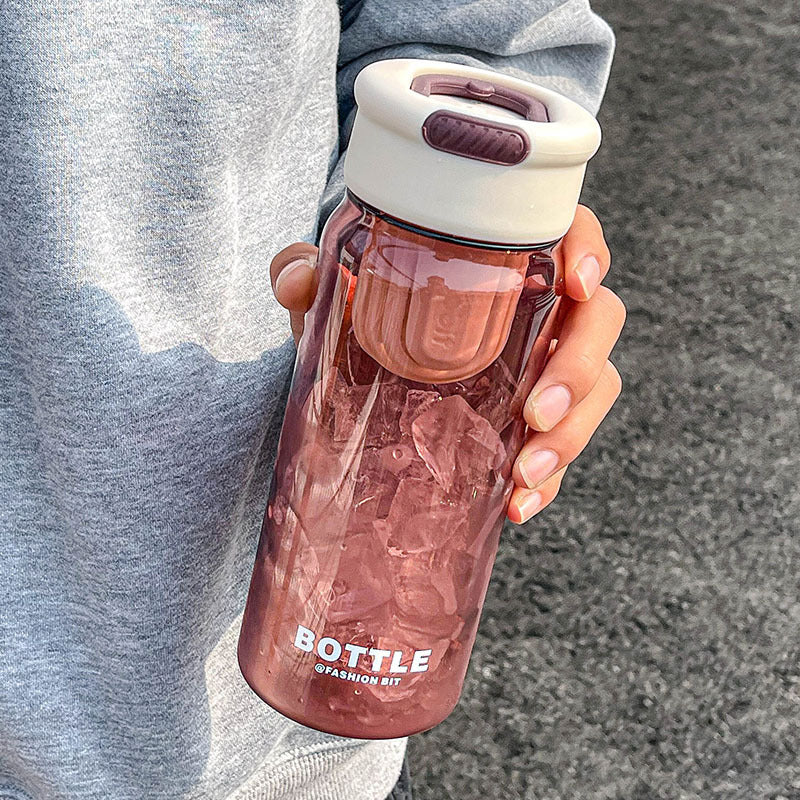 Minimalist Modern Sports Water Bottle with Tea Separator