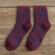 leopard print cotton terry tube socks, view 3 - MRSLM