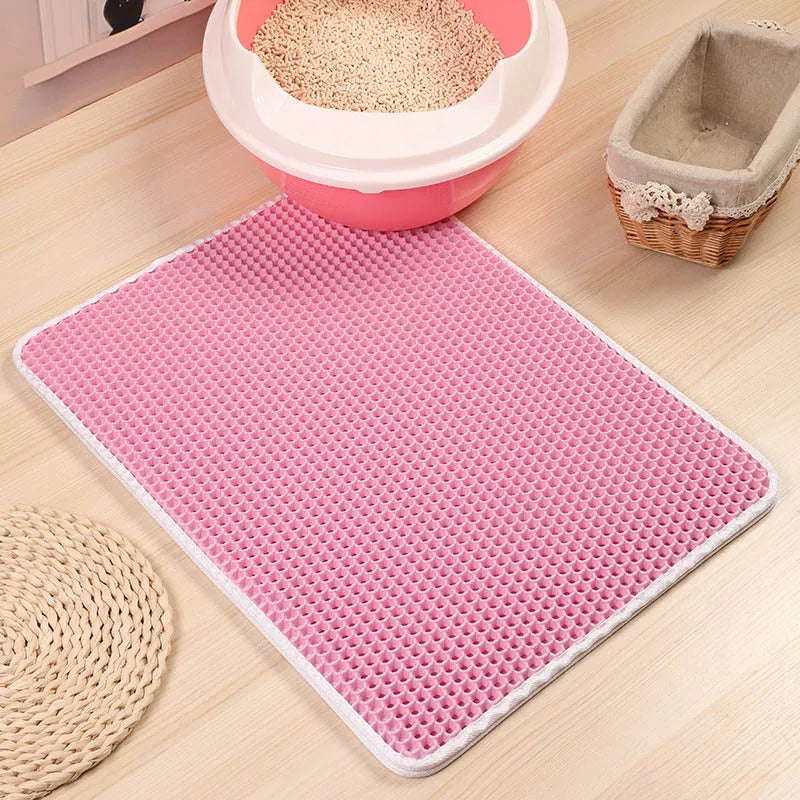 foldable waterproof cat litter mat, view 6 - MRSLM