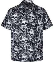 men's plant print Hawaiian shirt, view 2 - MRSLM