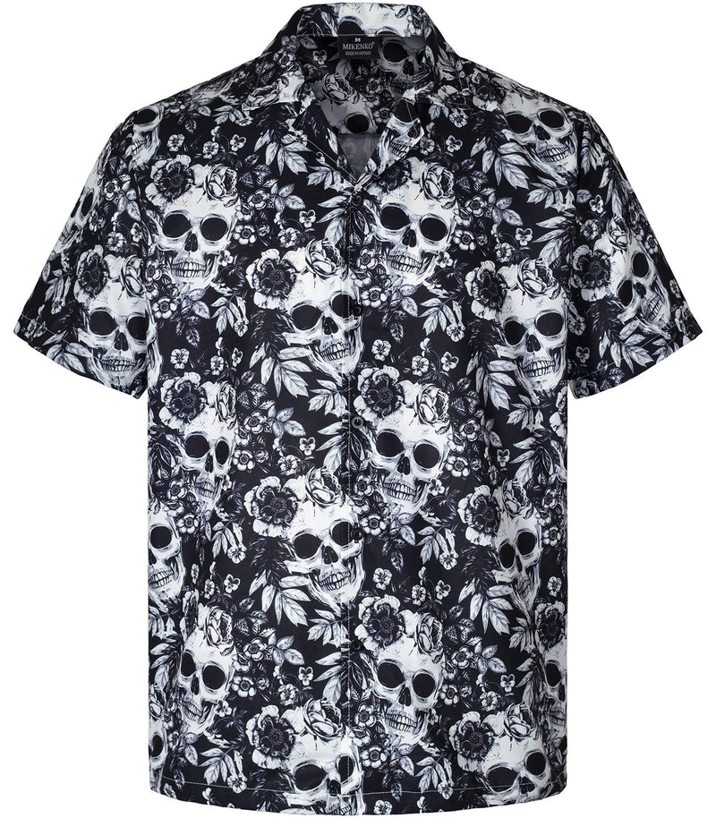 men's plant print Hawaiian shirt, view 2 - MRSLM