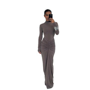women's pleated high-waist dress, view 4 - MRSLM