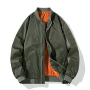 loose stand collar pilot jacket, view 5 - MRSLM