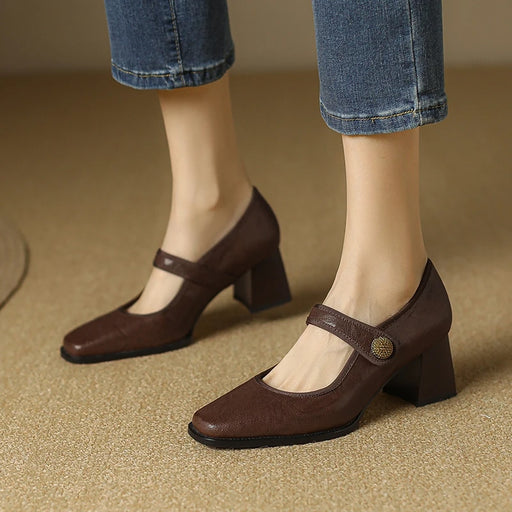 elegant autumn mary jane pumps - MRSLM