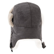 Women's suede winter hat with ear flaps, view 2 - MRSLM