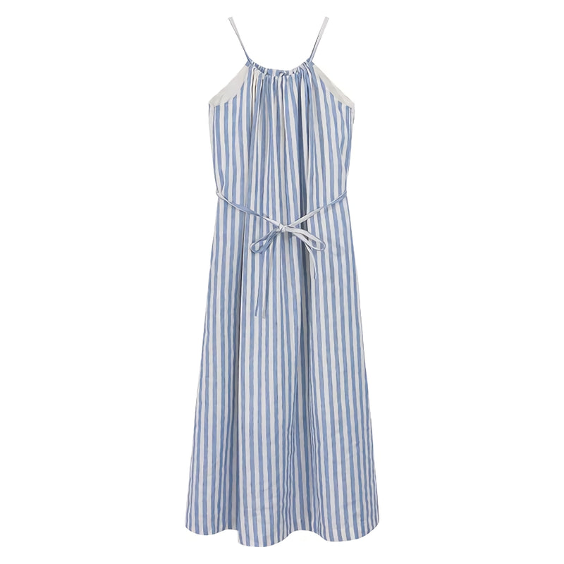 striped maxi dress, view 2 - MRSLM