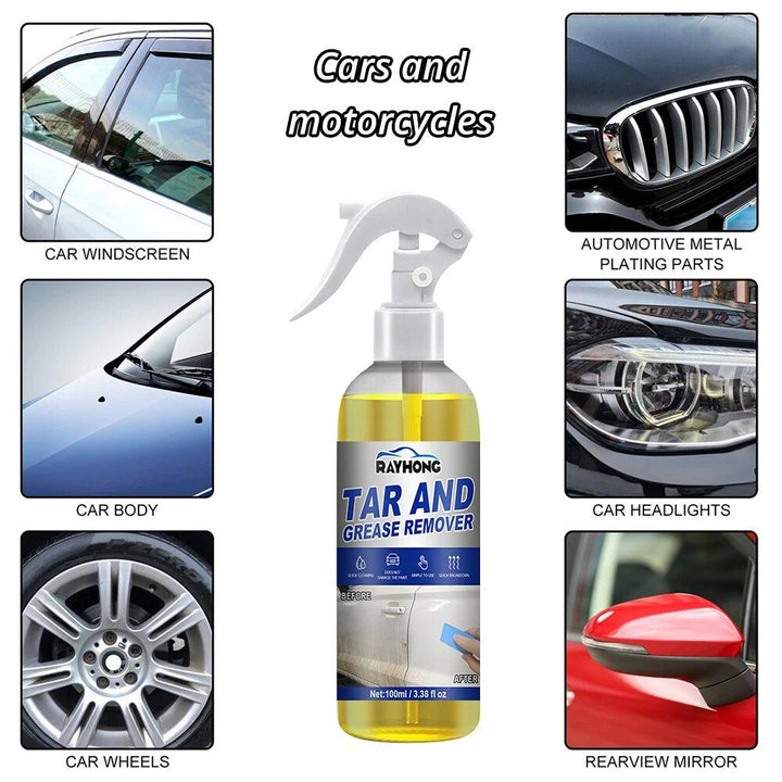 Car Oil, Tar, & Grease Remover Spray - 100ml Solvent-Based Formula