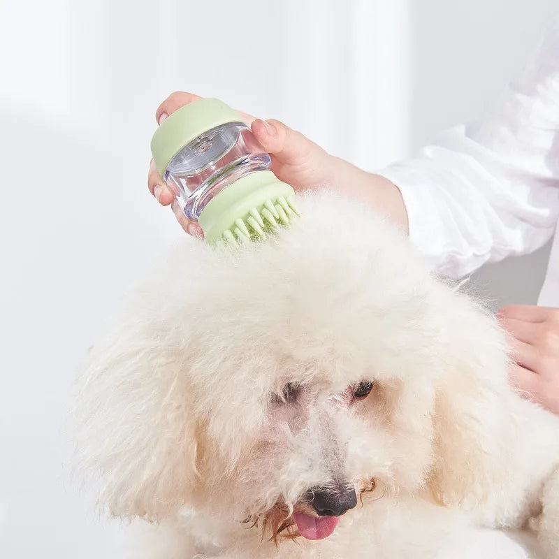 soft silicone pet bath brush, view 5 - MRSLM
