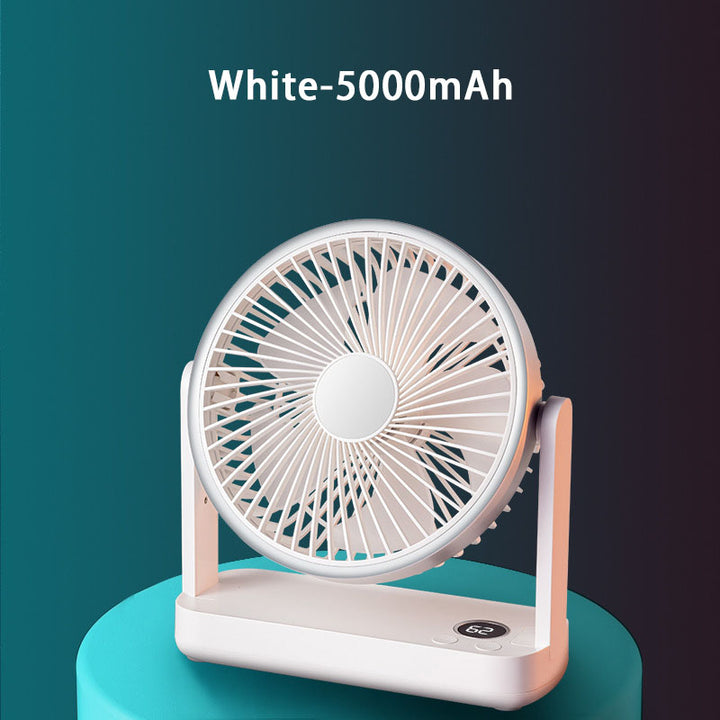 Compact Rechargeable USB Desk Fan for Home, Office, and Outdoors