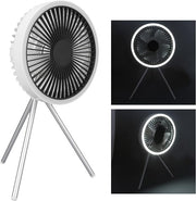 rechargeable camping fan with LED light, view 16 - MRSLM
