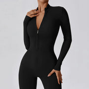 women's long-sleeve yoga jumpsuit, view 23 - MRSLM