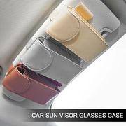 Leather sun visor glasses and card organizer, view 7 - MRSLM