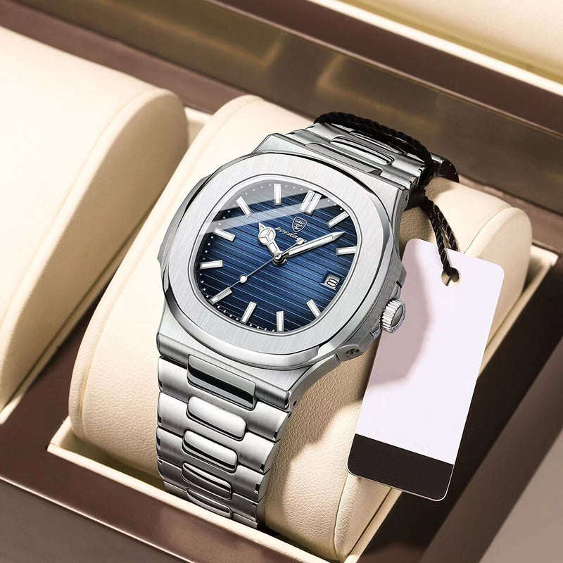 square quartz men's watch, view 7 - MRSLM