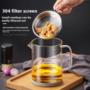 glass oil strainer pot, view 3 - MRSLM