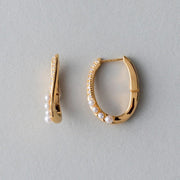 mini freshwater pearl earrings, view 2 - MRSLM