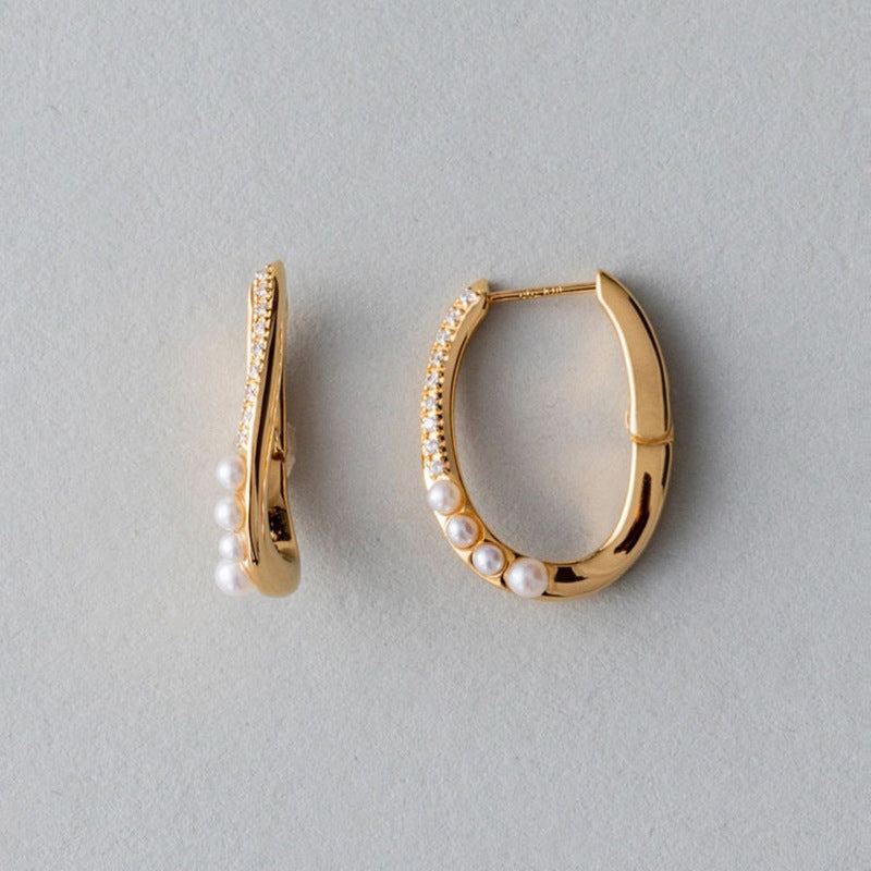 mini freshwater pearl earrings, view 2 - MRSLM