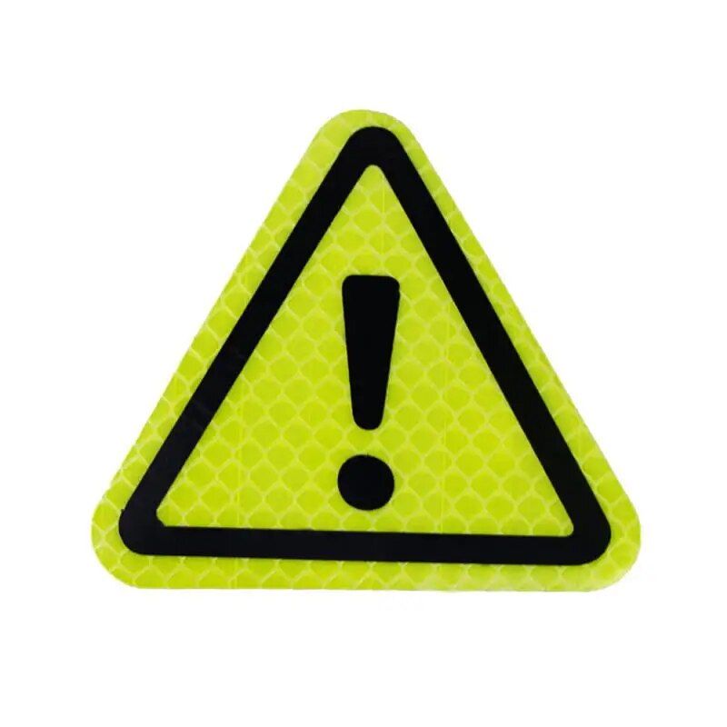 reflective safety triangle decal, view 5 - MRSLM