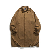 retro workwear trench coat, view 3 - MRSLM