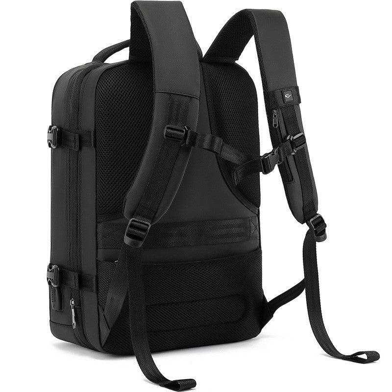 Expandable computer travel backpack, view 4 - MRSLM