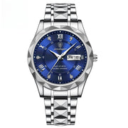 men's slim double calendar quartz watch, view 5 - MRSLM