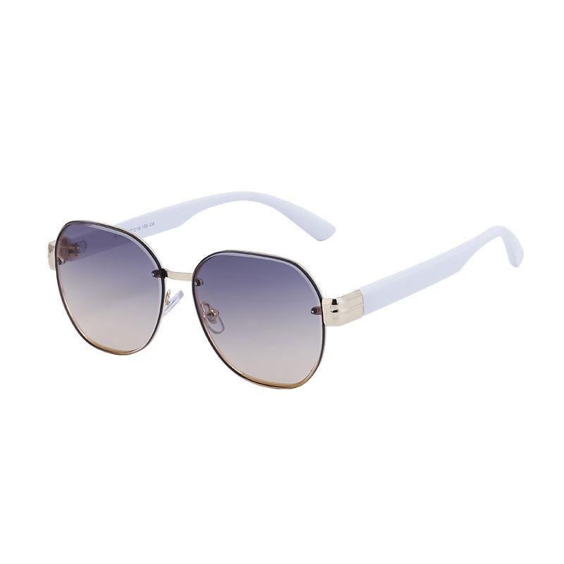 oversized rimless round sunglasses, view 3 - MRSLM