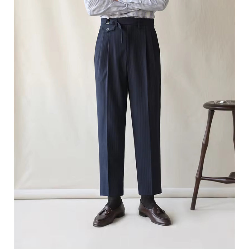 men's high waist slim fit pants, view 4 - MRSLM