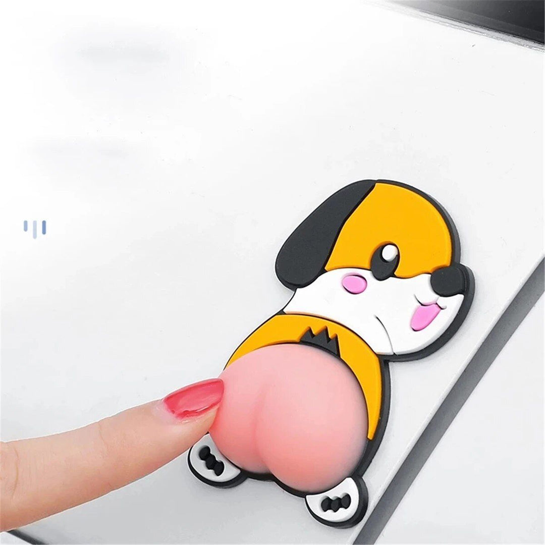3D Cartoon PVC Anti-collision Stickers for Cars, Phones, and Home Decor