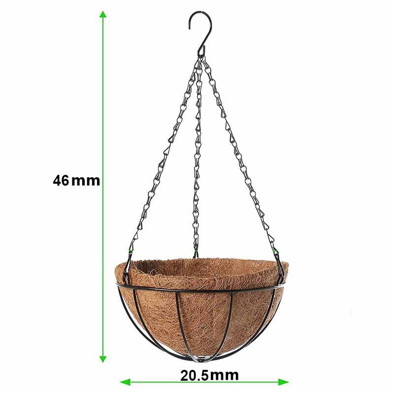 round metal hanging basket, view 3 - MRSLM