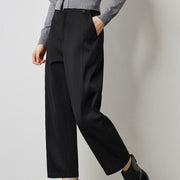 women's ankle-length black casual pants - MRSLM