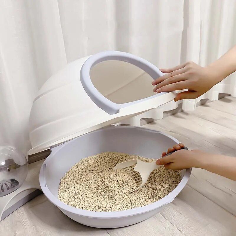 Space capsule cat litter box, view 7 - MRSLM