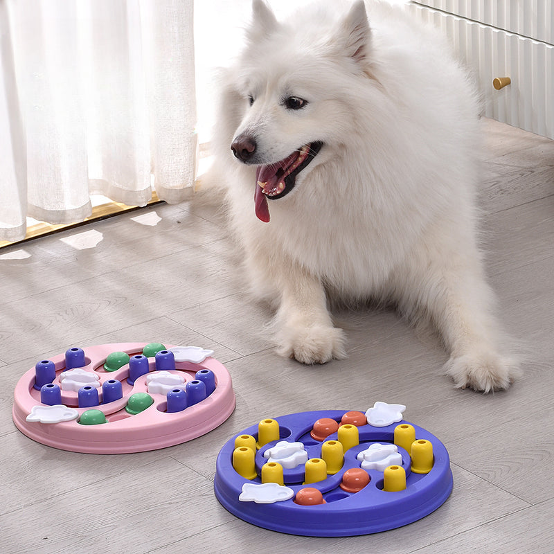 dog puzzle slow feeder bowl, view 6 - MRSLM