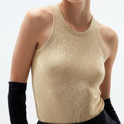 sleeveless o-neck crop top - MRSLM