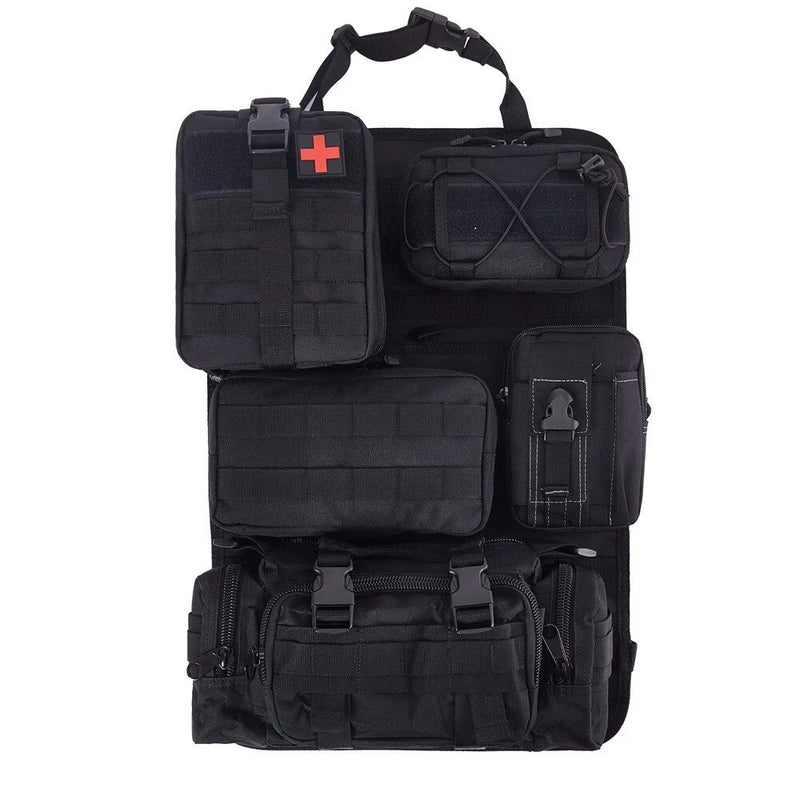 Tactical car seat organizer with Molle pouches, view 7 - MRSLM